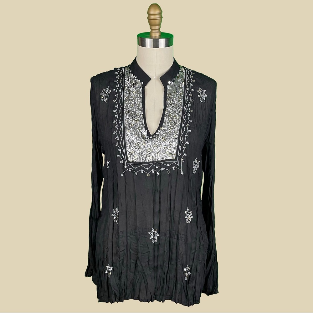 Y2K Sequin Embellished Blouse